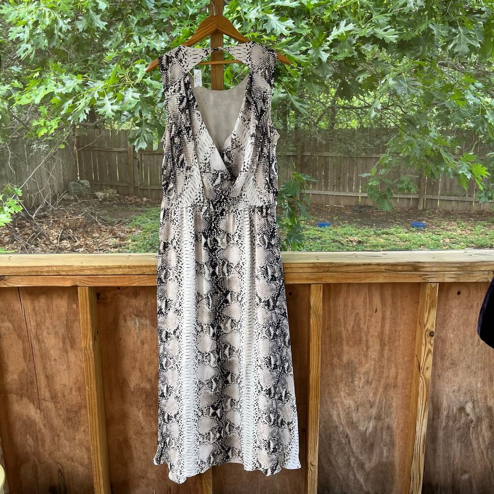 Haute Hippie Women's Snake Print Hi-Low Maxi Dress Size L